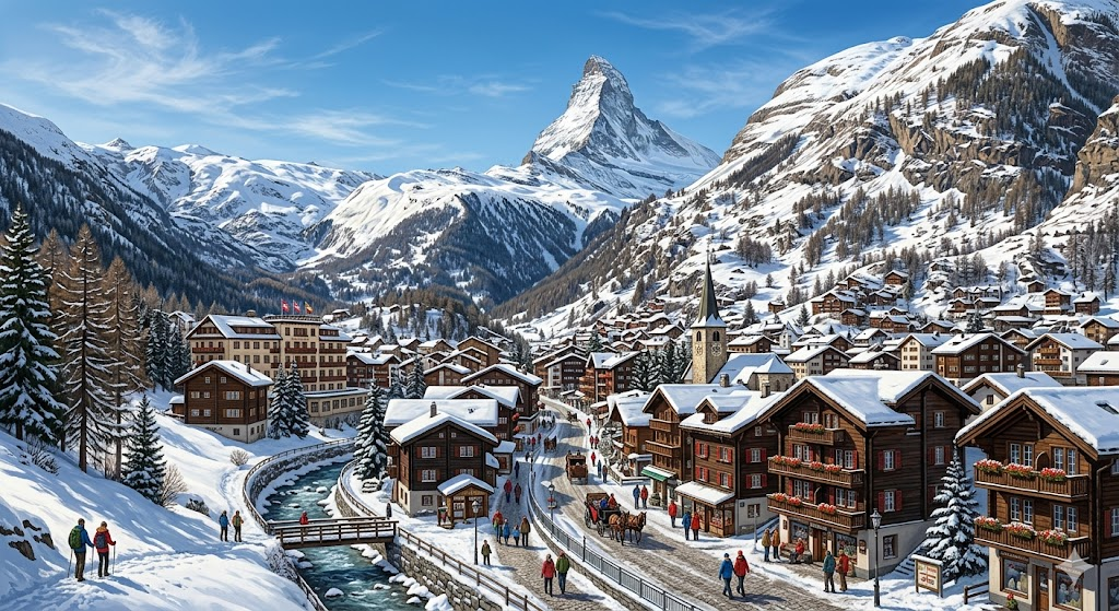 Zermatt: Desa Alpen Swiss dengan Pemandangan Ikonik Matterhorn yang Menakjubkan
